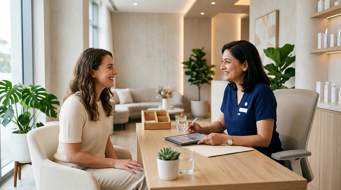 Consultation professionnelle en clinique esthétique