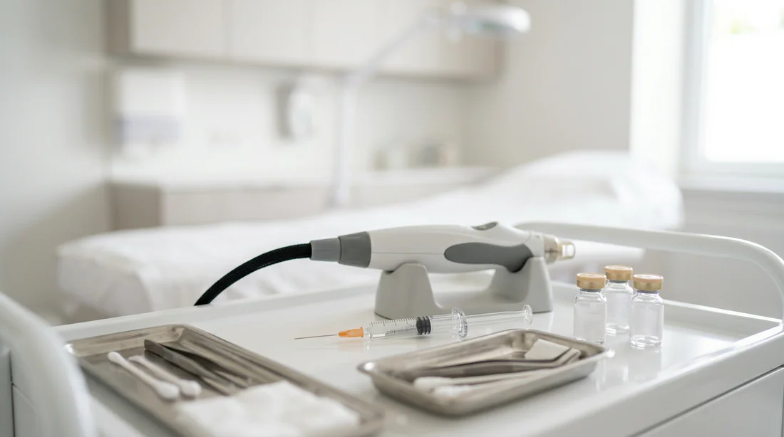 Matériel médical professionnel dans une clinique esthétique moderne