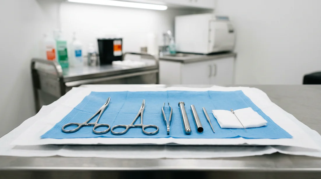 Matériel de piercing stérile professionnel