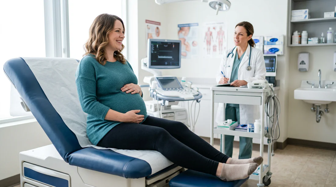 Consultation prénatale avec un médecin