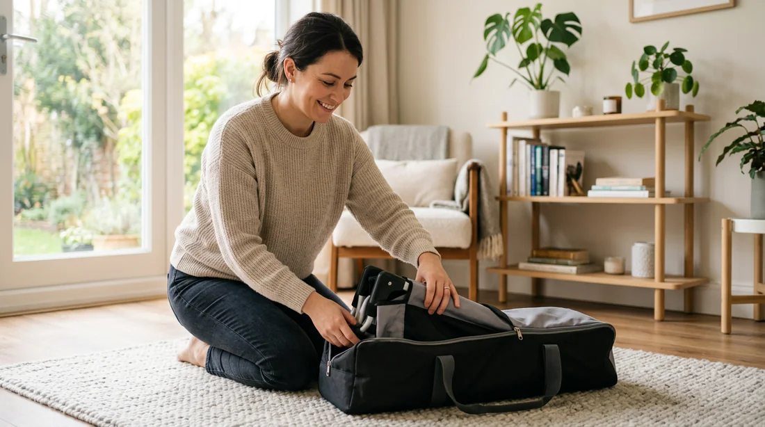 Parent pliant facilement un lit parapluie compact