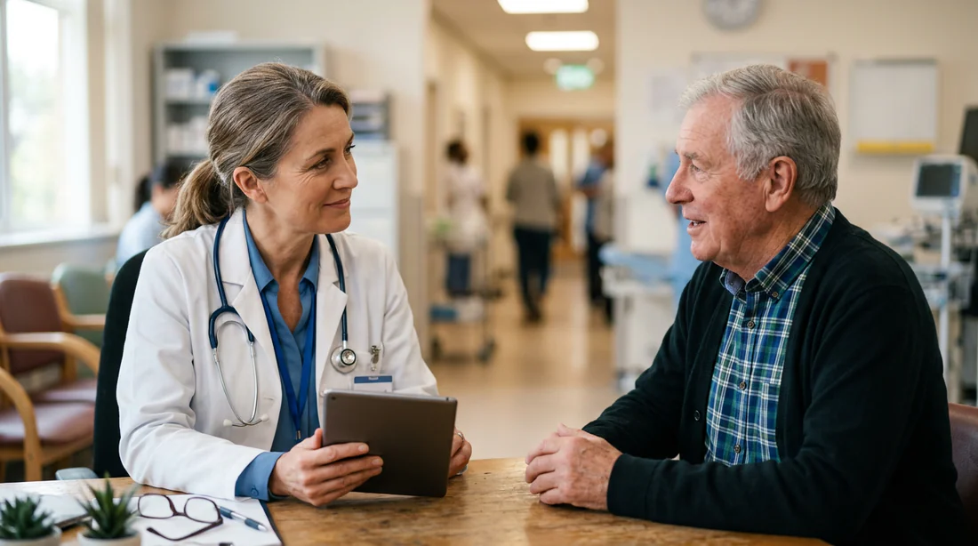 Médecin à l'écoute d'un patient lors d'un rendez-vous