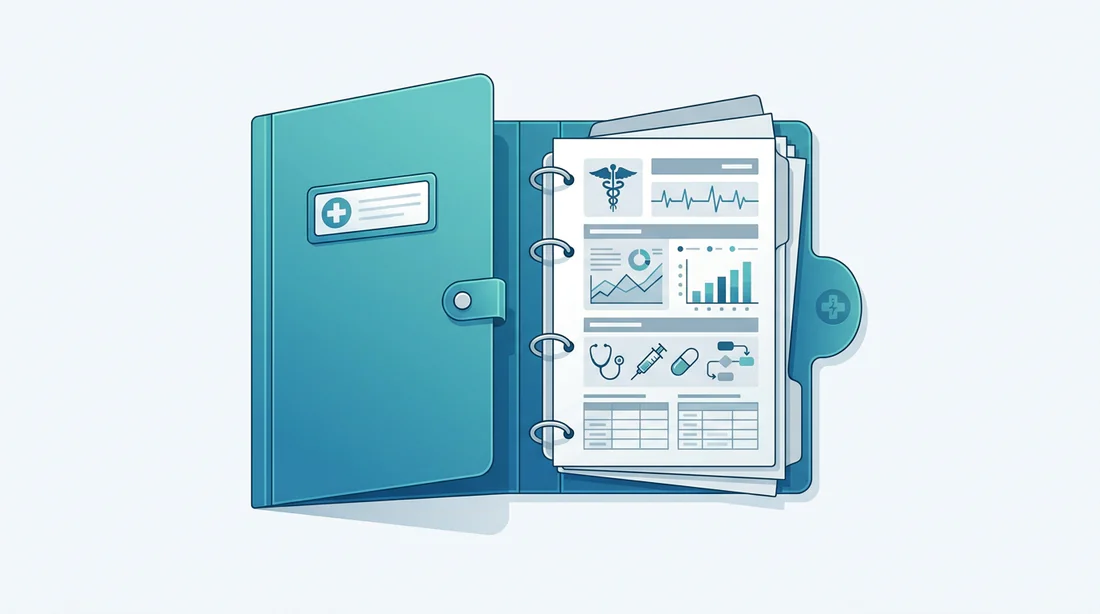 Illustration d'un dossier médical administratif.