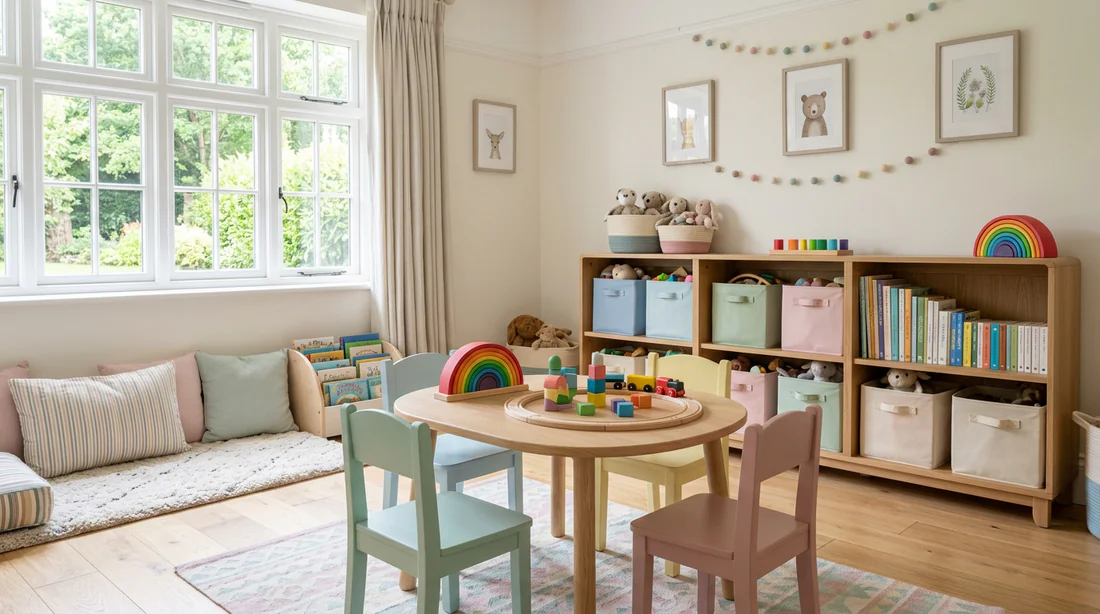 Espace de jeux sécurisé et aménagé pour les enfants