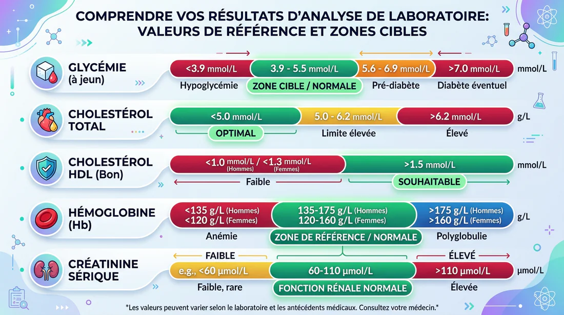 Schéma explicatif des valeurs de référence en laboratoire