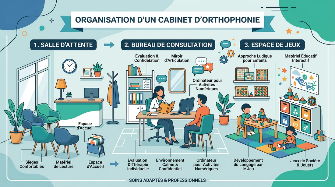 Plan d'aménagement d'un cabinet d'orthophonie