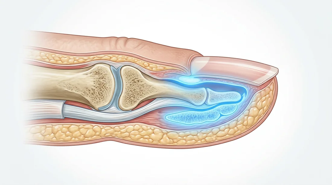 Schéma anatomique de la lunule sur l'ongle