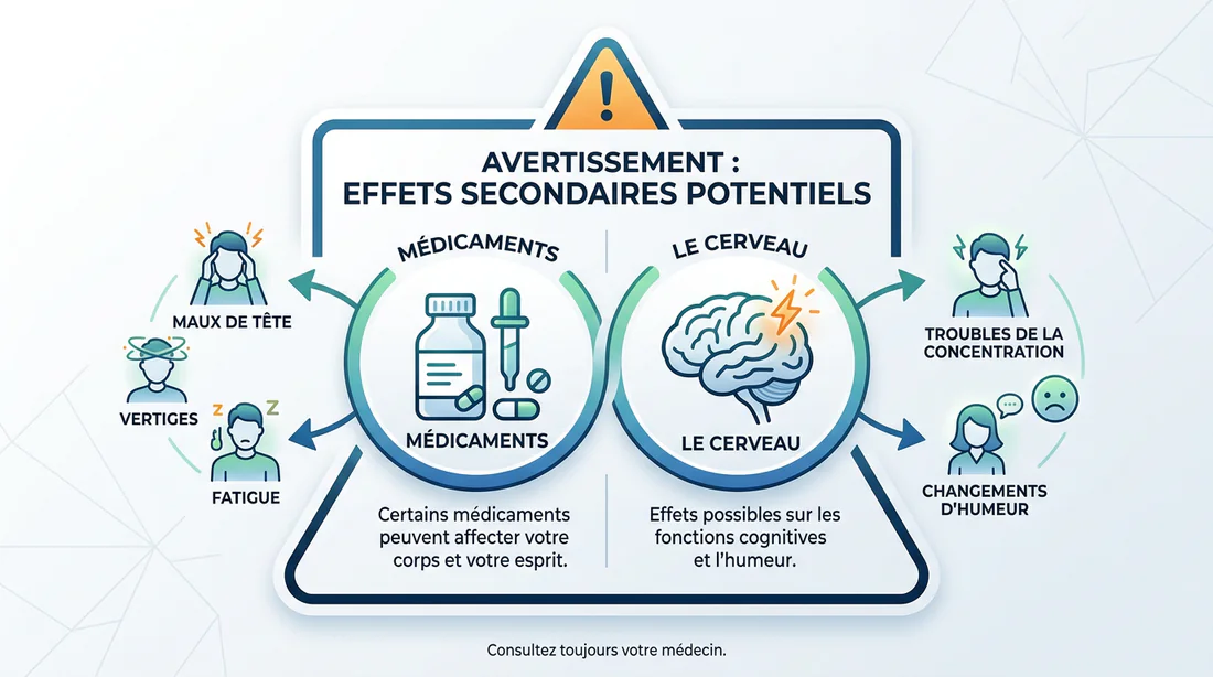 Schéma des effets secondaires du paracétamol