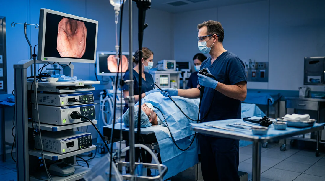 Examen endoscopique pour le diagnostic de la muqueuse subatrophique