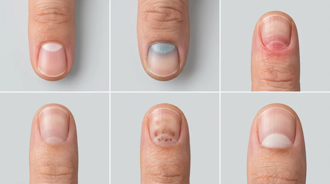 Différents aspects de la lunule sur les ongles