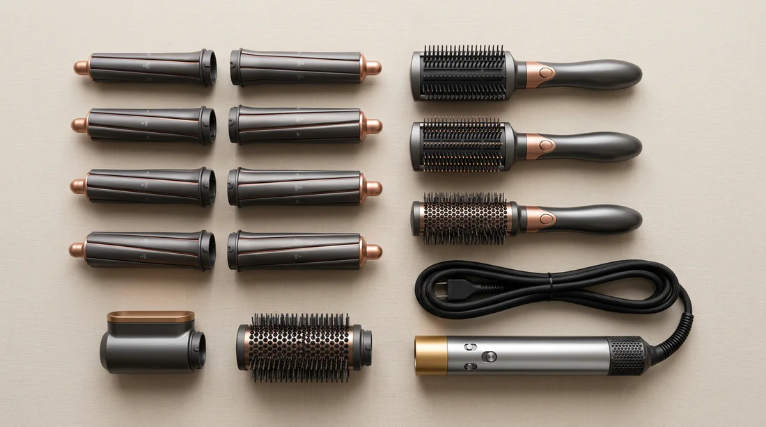 Ensemble complet des embouts et accessoires de coiffage